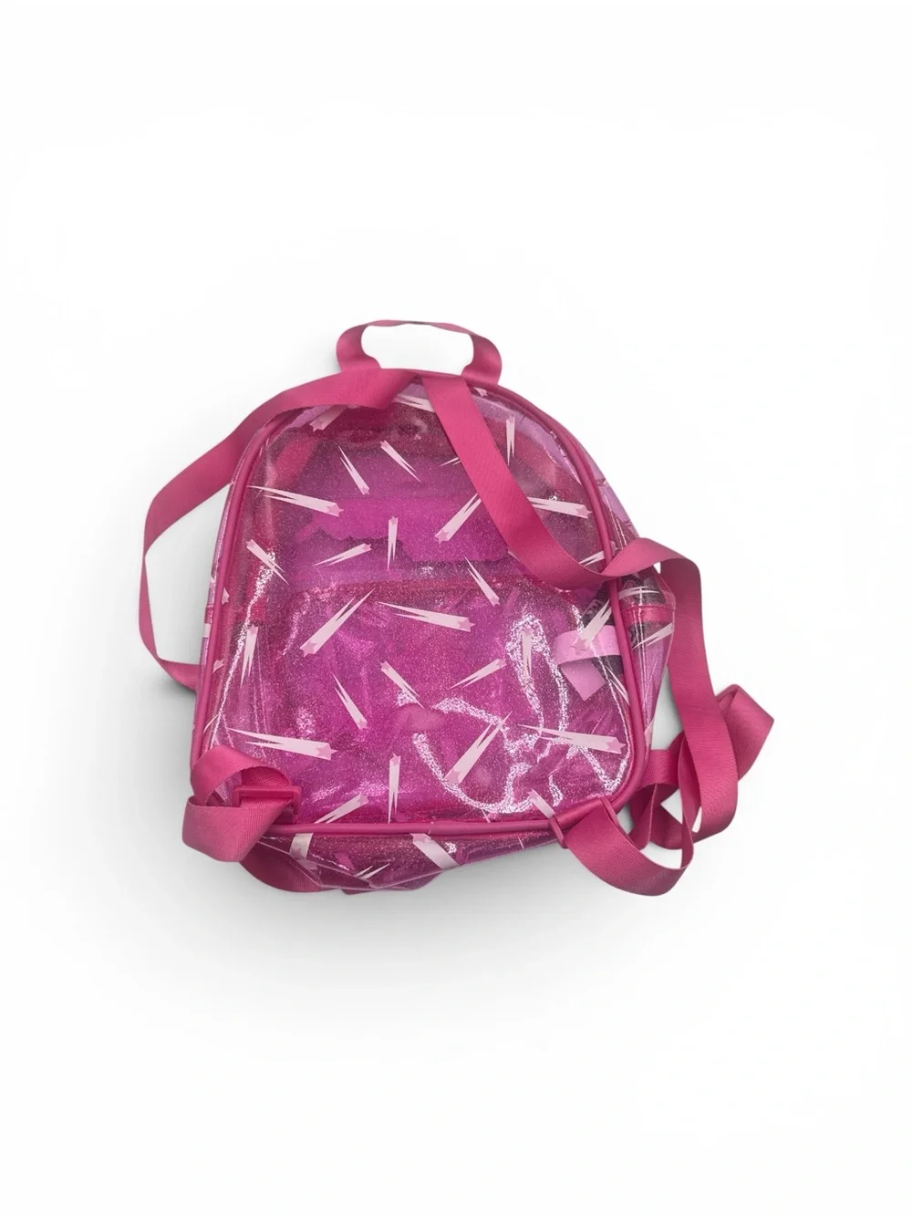 Y2K Powerpuff Girls Pink Glitter Mini Backpack & Matching Cosmetic Pouch Set